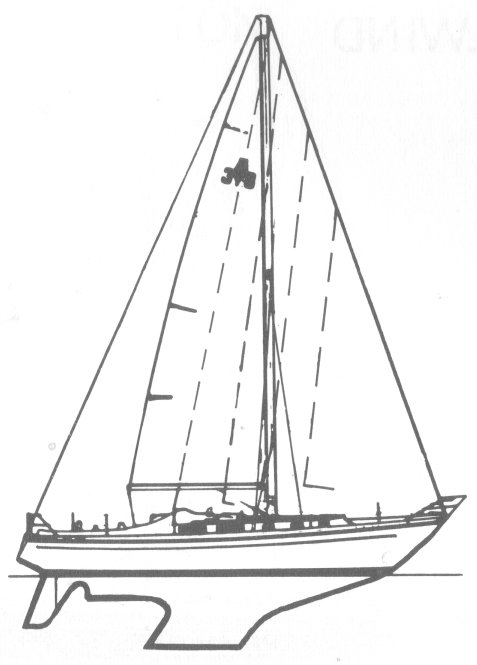Contest 38 sailboat under sail