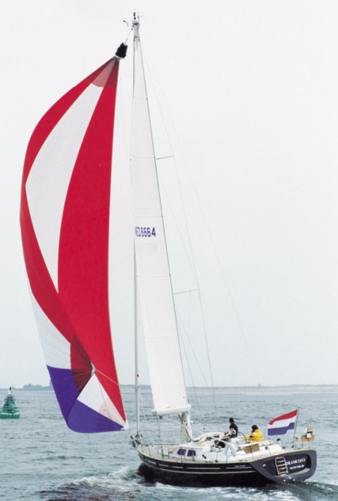 Contest 44cs sailboat under sail