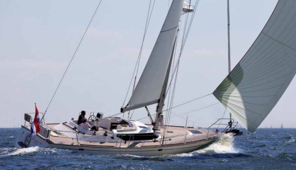 Contest 45cs sailboat under sail