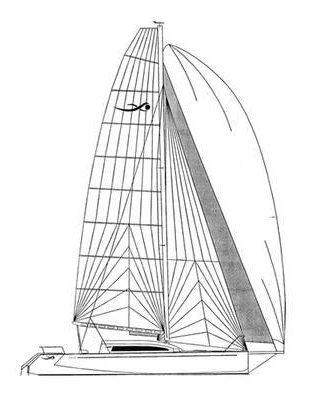 Contour 34 sailboat under sail