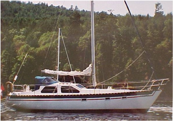 Cooper 353 sailboat under sail
