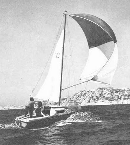 Copain amel sailboat under sail