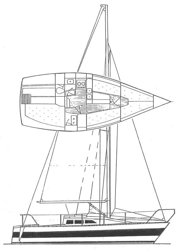 Copland 28 sailboat under sail