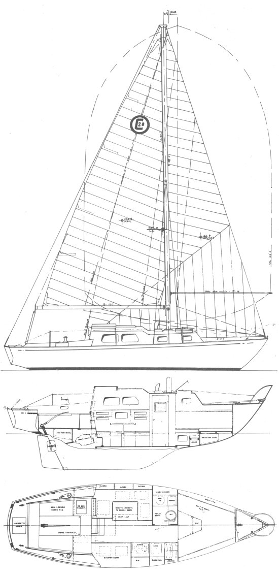 Corinthian 28 sailboat under sail