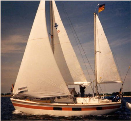 Coronado 35 sailboat under sail