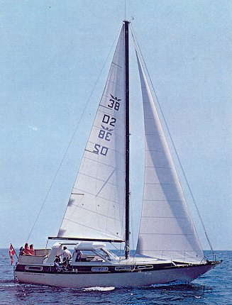 Coronetelvstrom 38 ms sailboat under sail