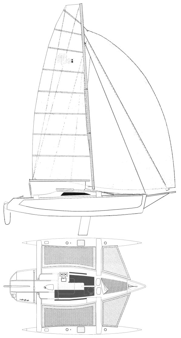 Corsair 28rs sailboat under sail
