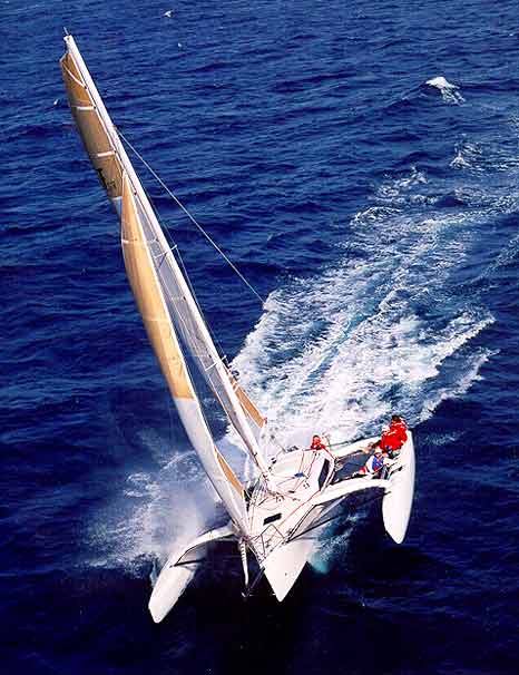 Corsair 31 F31 sailboat under sail