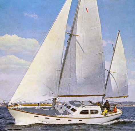 Countess 44 pearson sailboat under sail