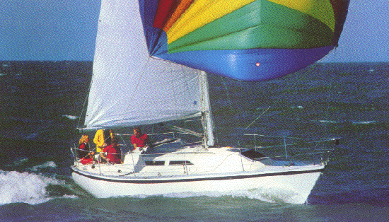 Cs 33 sailboat under sail