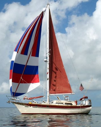 Csy 33 sailboat under sail