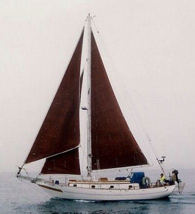 Ct 35 sailboat under sail