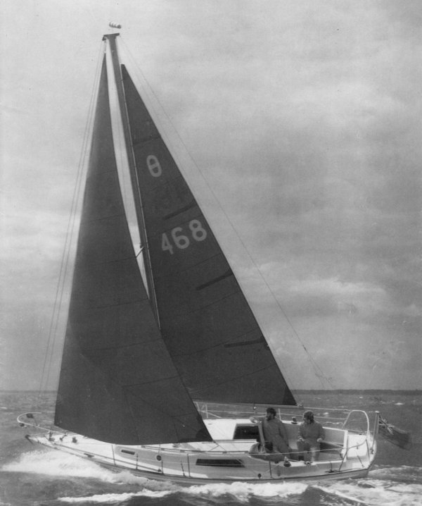 Cutlass 27 sailboat under sail
