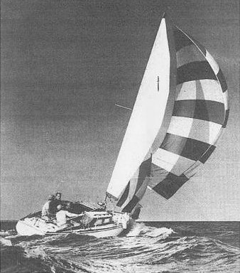 Cutlass 24 carlson sailboat under sail