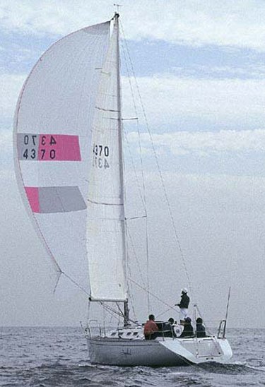 Cybelle 325 sailboat under sail