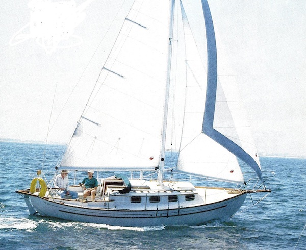 Nimble voyager 26 sailboat under sail