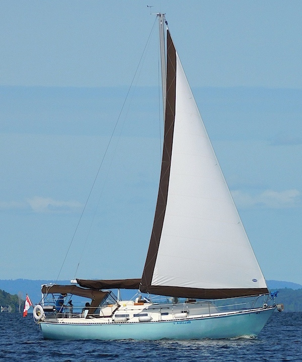 Ontario 32 sailboat under sail