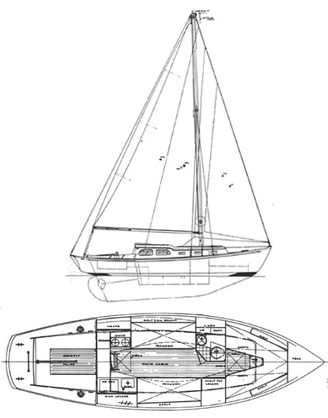 Daimyo 31 sailboat under sail