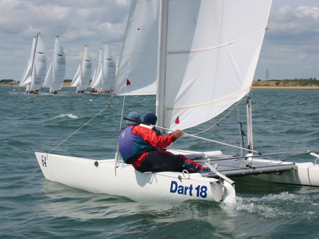 Dart 18 sailboat under sail