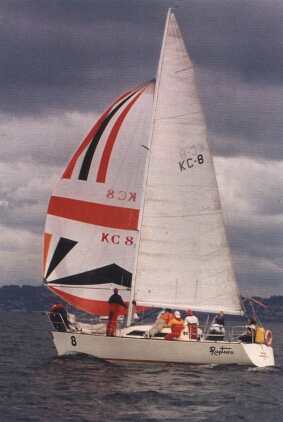 Dash 34 sailboat under sail
