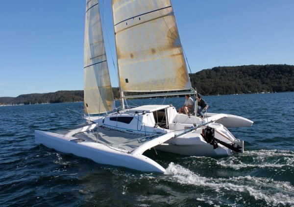 Dash 750 corsair sailboat under sail