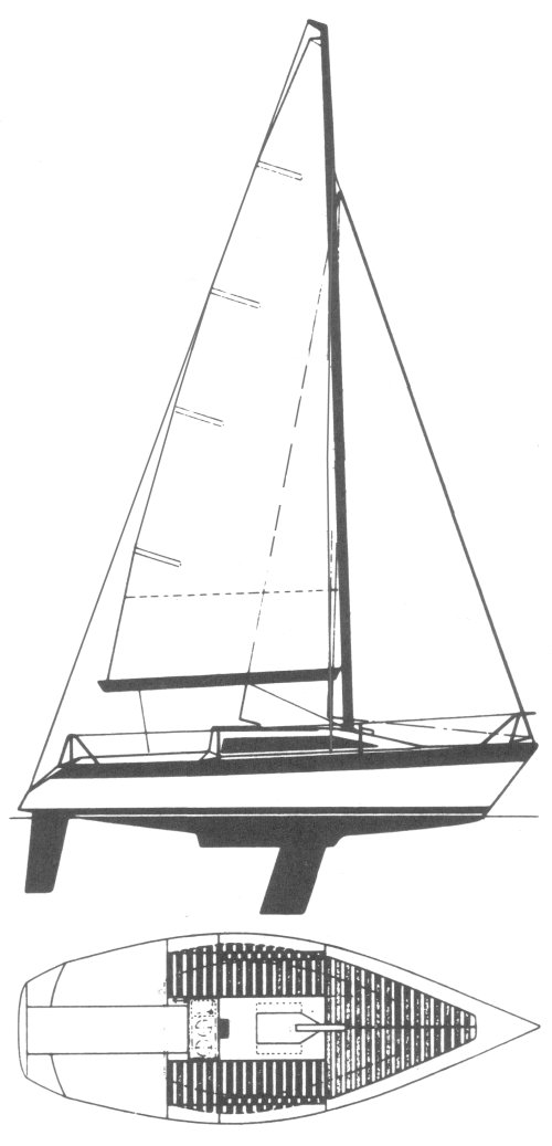 Dehler 22 sailboat under sail