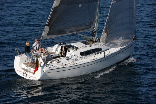 Dehler 35 sailboat under sail