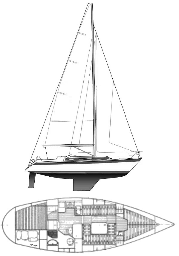 Dehler 372 sailboat under sail