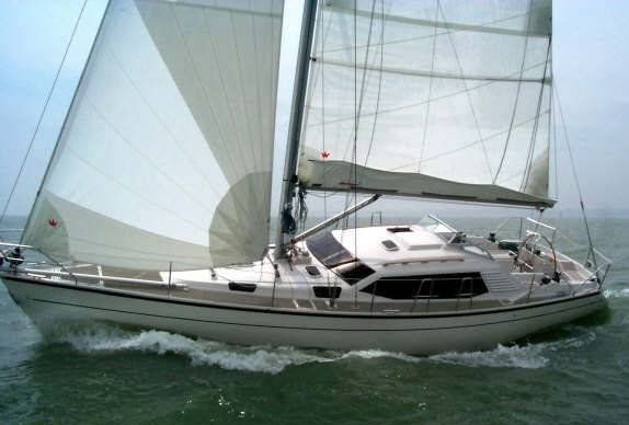 Dehler 41 ds sailboat under sail