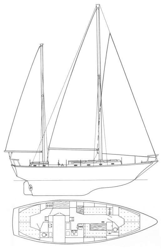 Dickerson 41 sailboat under sail