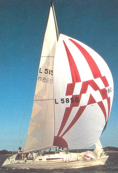 Diva 35 sailboat under sail