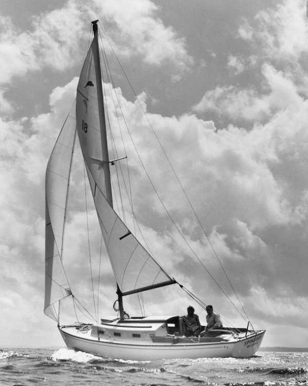 Dolphin 24 ss sailboat under sail