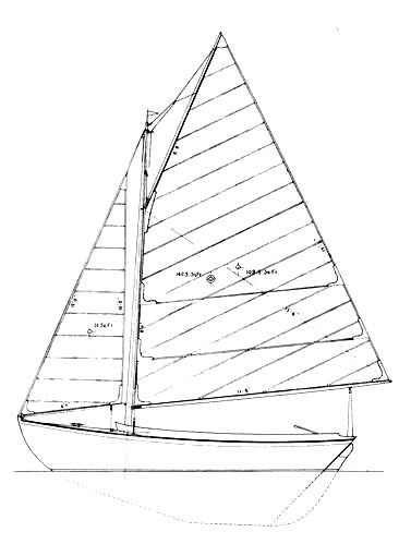 Doughdish sailboat under sail