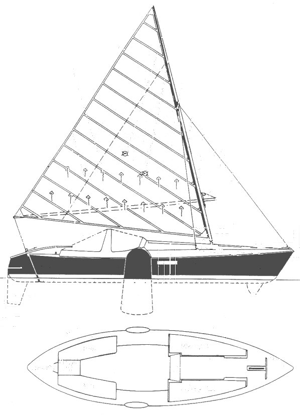 Dovekie sailboat under sail