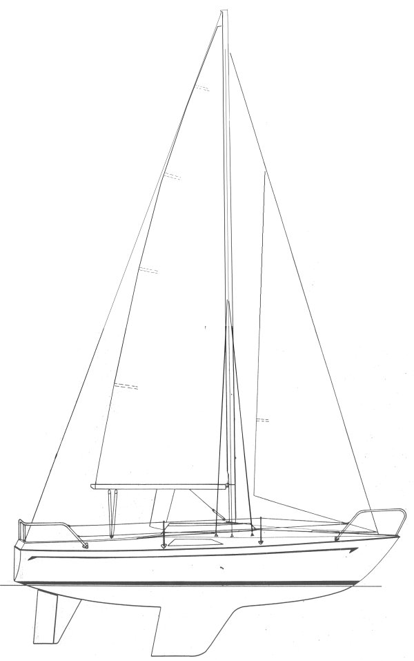 Drabant 24 sailboat under sail
