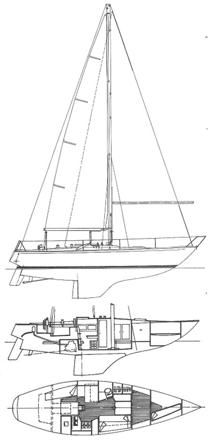 Drac sailboat under sail