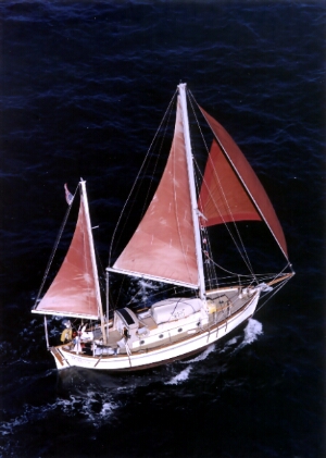Dreadnought 32 sailboat under sail