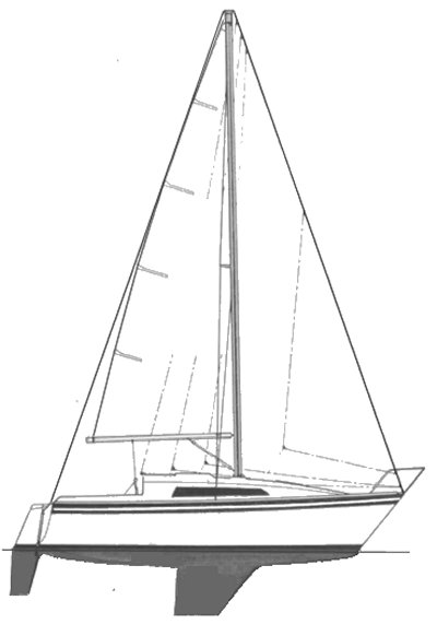 Dromor 26 sailboat under sail