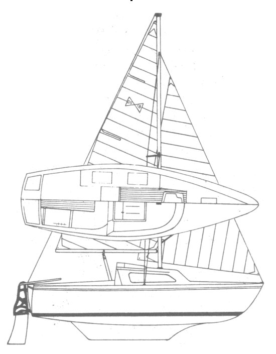 Ds 18 sailboat under sail