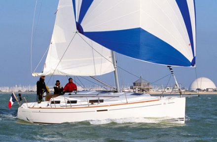 Dufour 325 grand large sailboat under sail