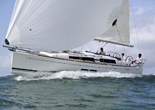 Dufour 375 grand large sailboat under sail