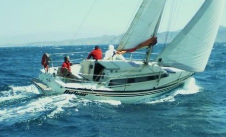 Dufour 3800 sailboat under sail