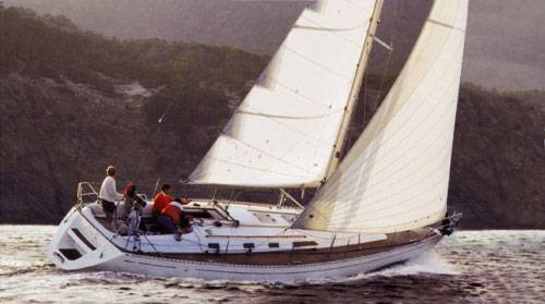 Dufour classic 41 sailboat under sail