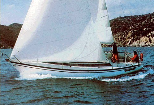 Dufour 4800 sailboat under sail