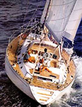 Dufour 56 sailboat under sail