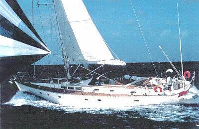 Dufour 65 sailboat under sail