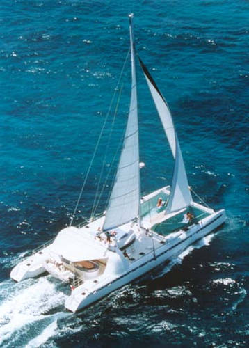 Nautitech 82 sailboat under sail