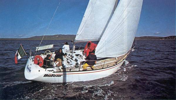 Dufour 9000 sailboat under sail