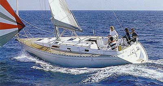 Dufour classic 38 sailboat under sail