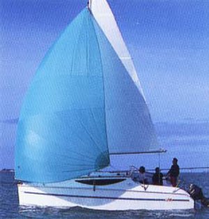 Duo 26 dufour sailboat under sail